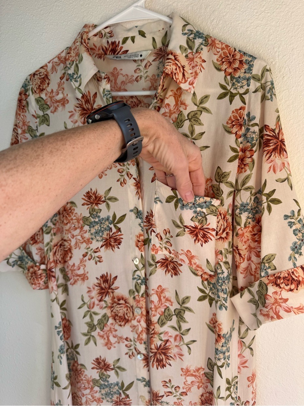 ZARA Prairie Floral Button Front Dress - Picture 9 of 17